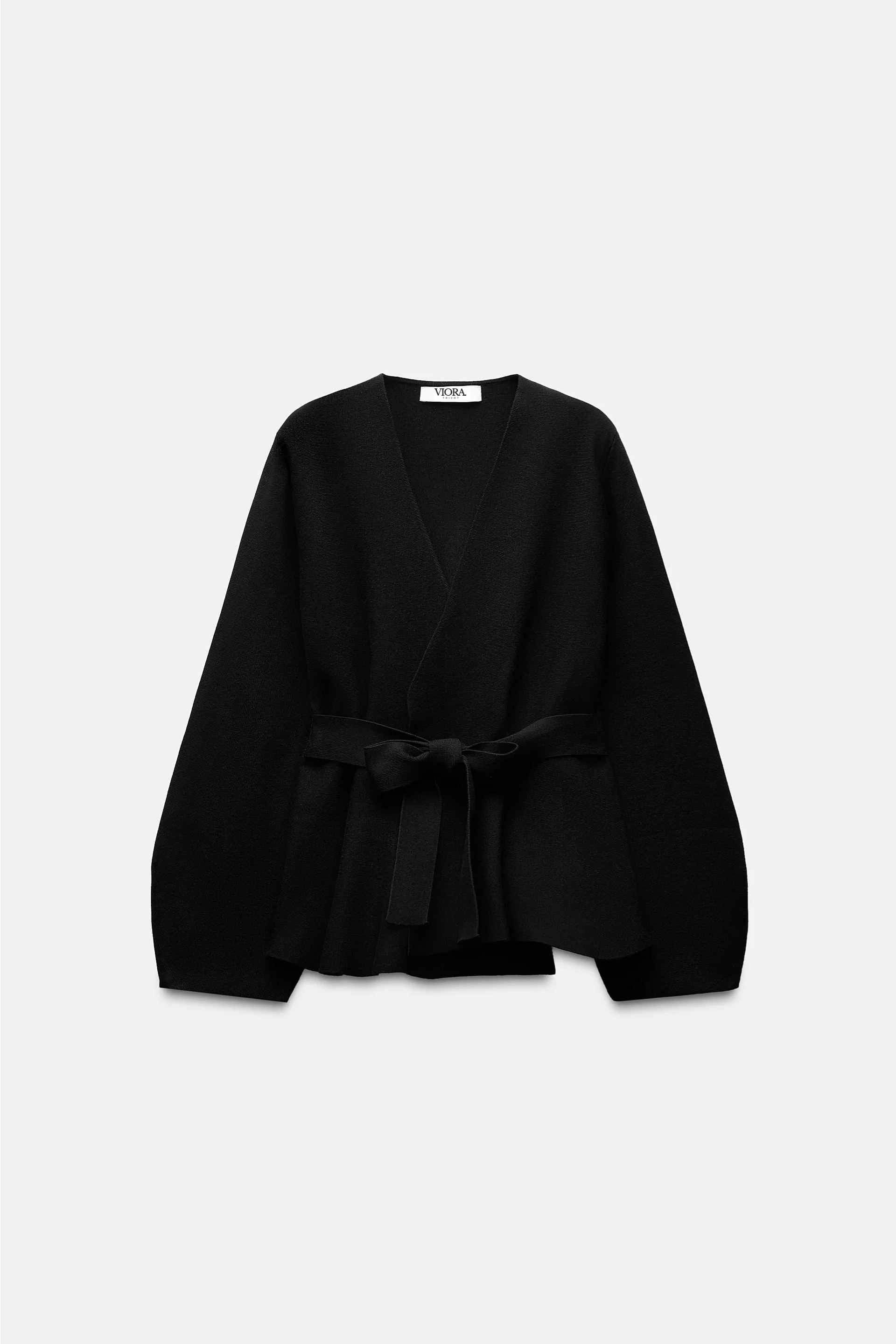 BELTED BLAZER WITH SHOULDER PADS - Image 3