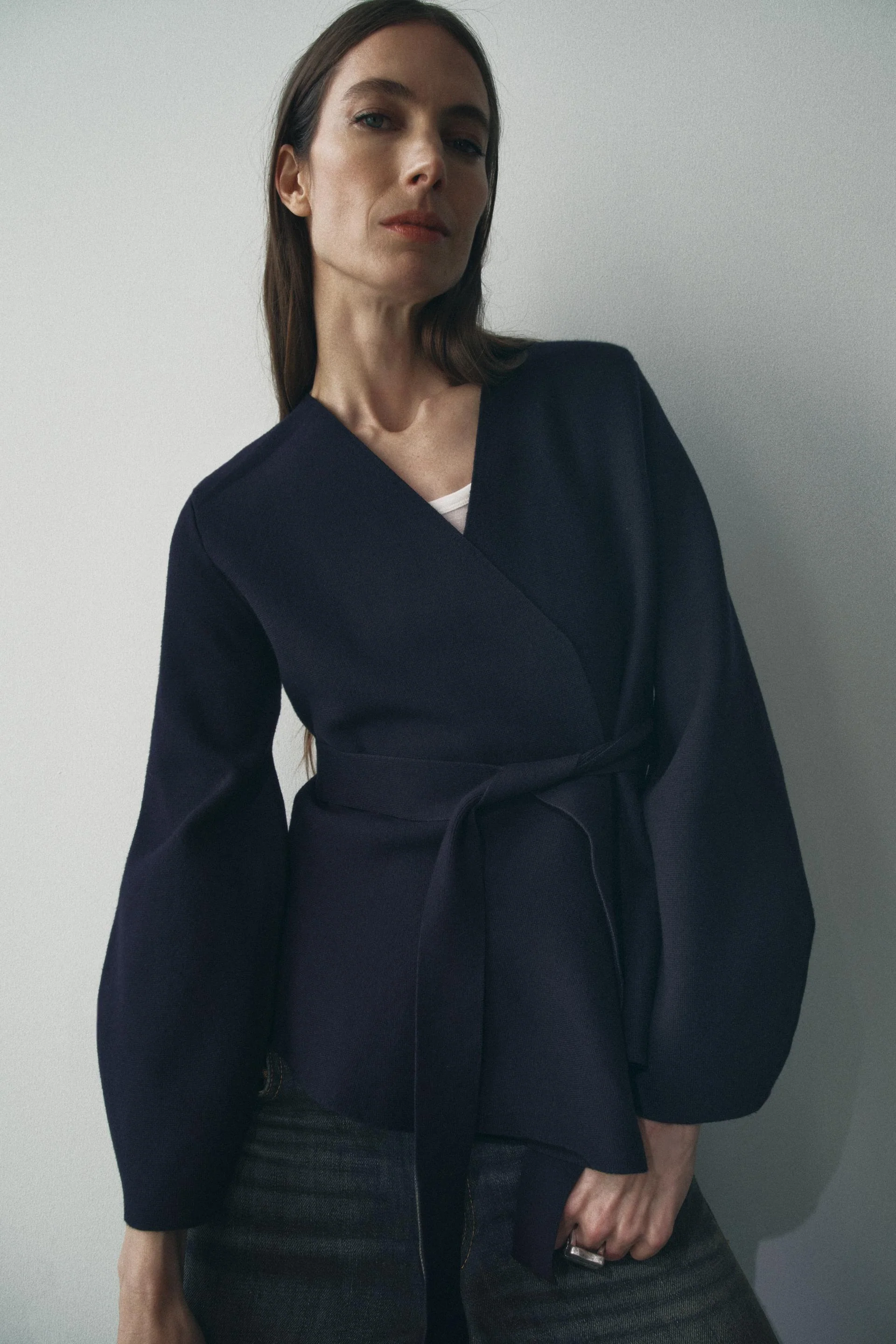 BELTED BLAZER WITH SHOULDER PADS - Image 8