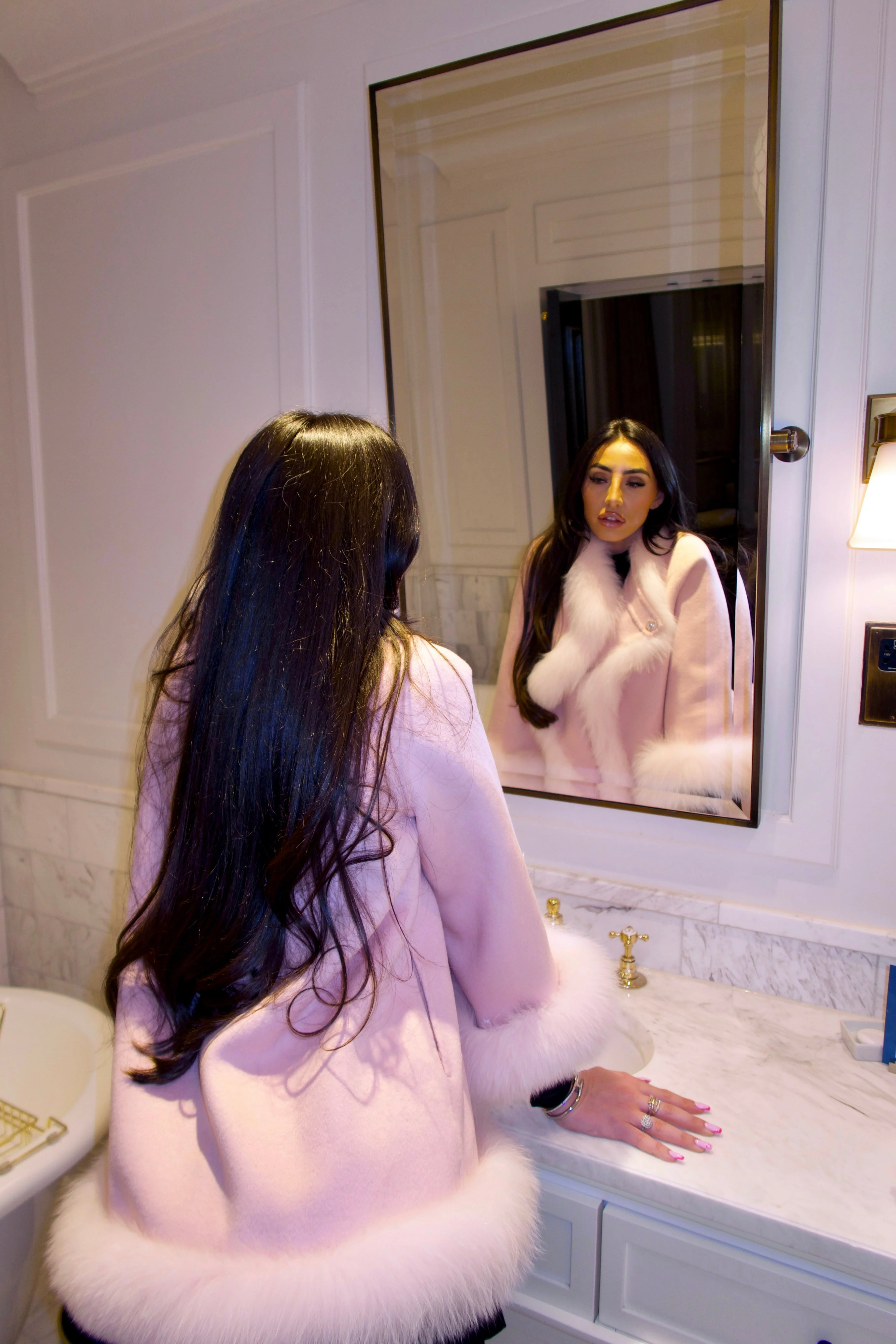 Fur Collar & Cuffs Cashmere Coat - Image 10