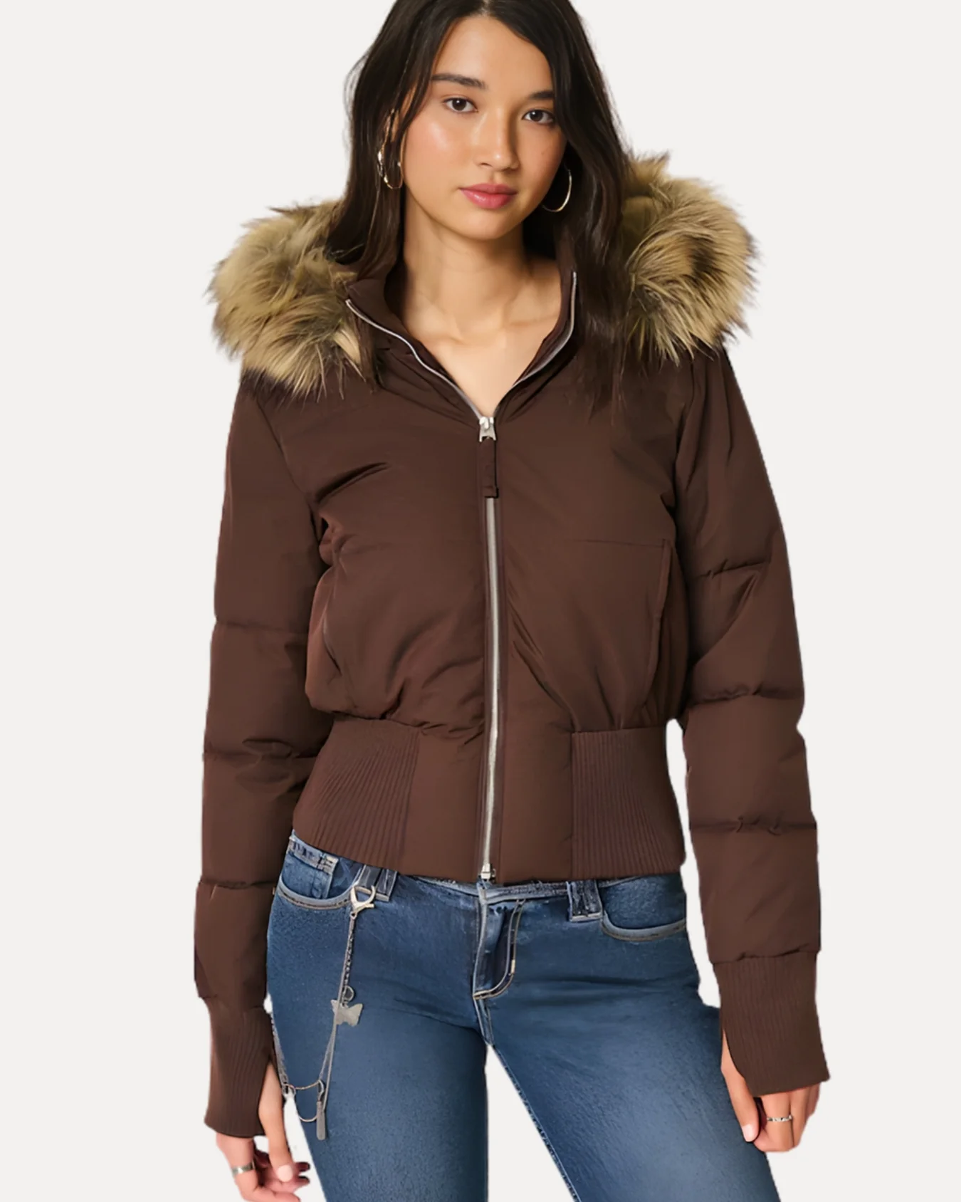 Fur Hood Puffer Jacket - Image 11