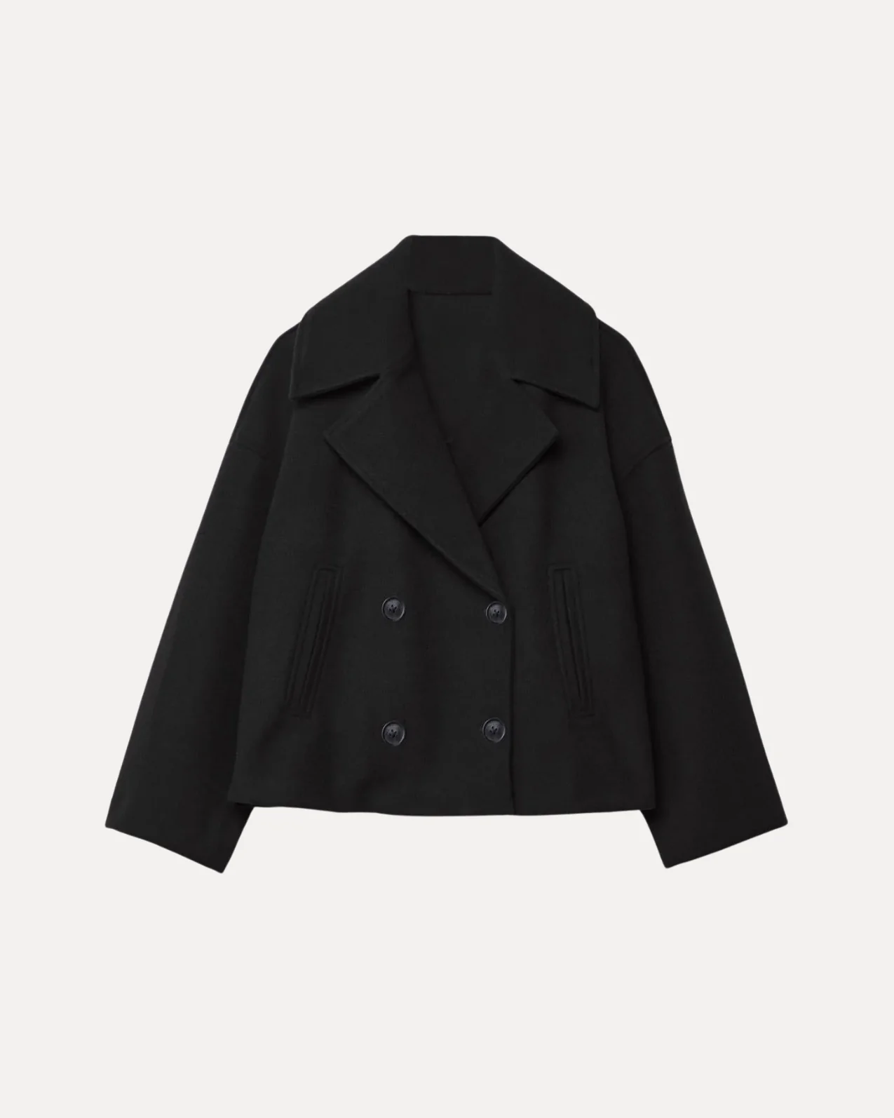 Heritage Cropped Wool Coat - Image 4
