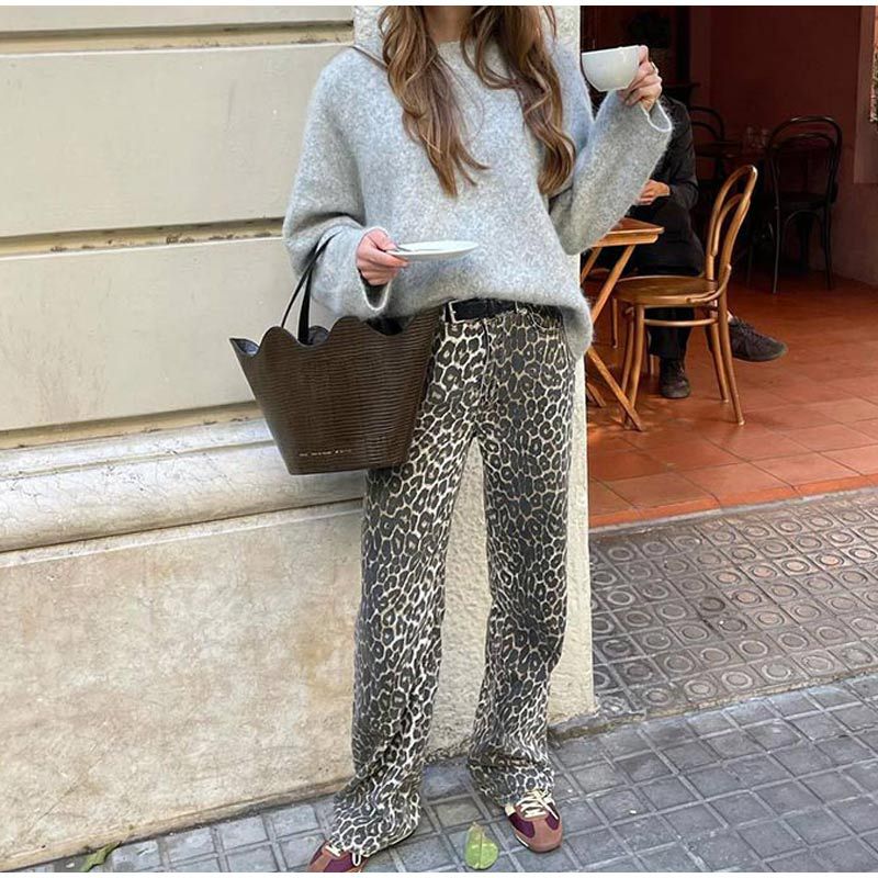 Leopard Print Jeans - Image 5