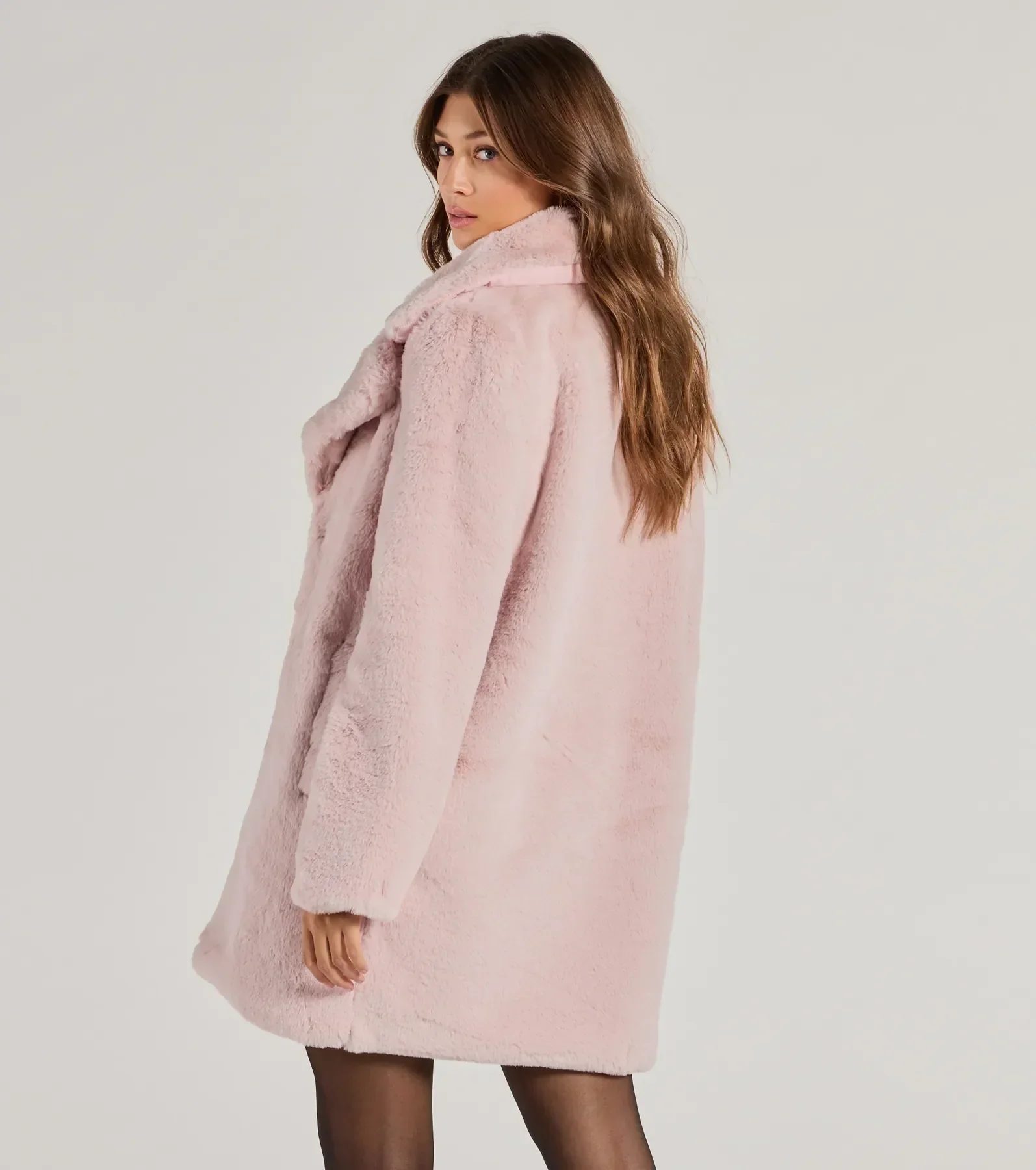 Luxe Layer Faux Fur Trench Coat - Image 6