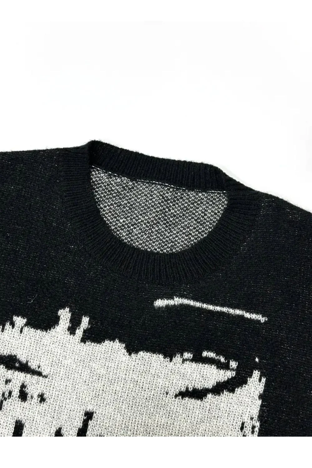 'Telepathy' Graphic Knitted Sweater - Image 3