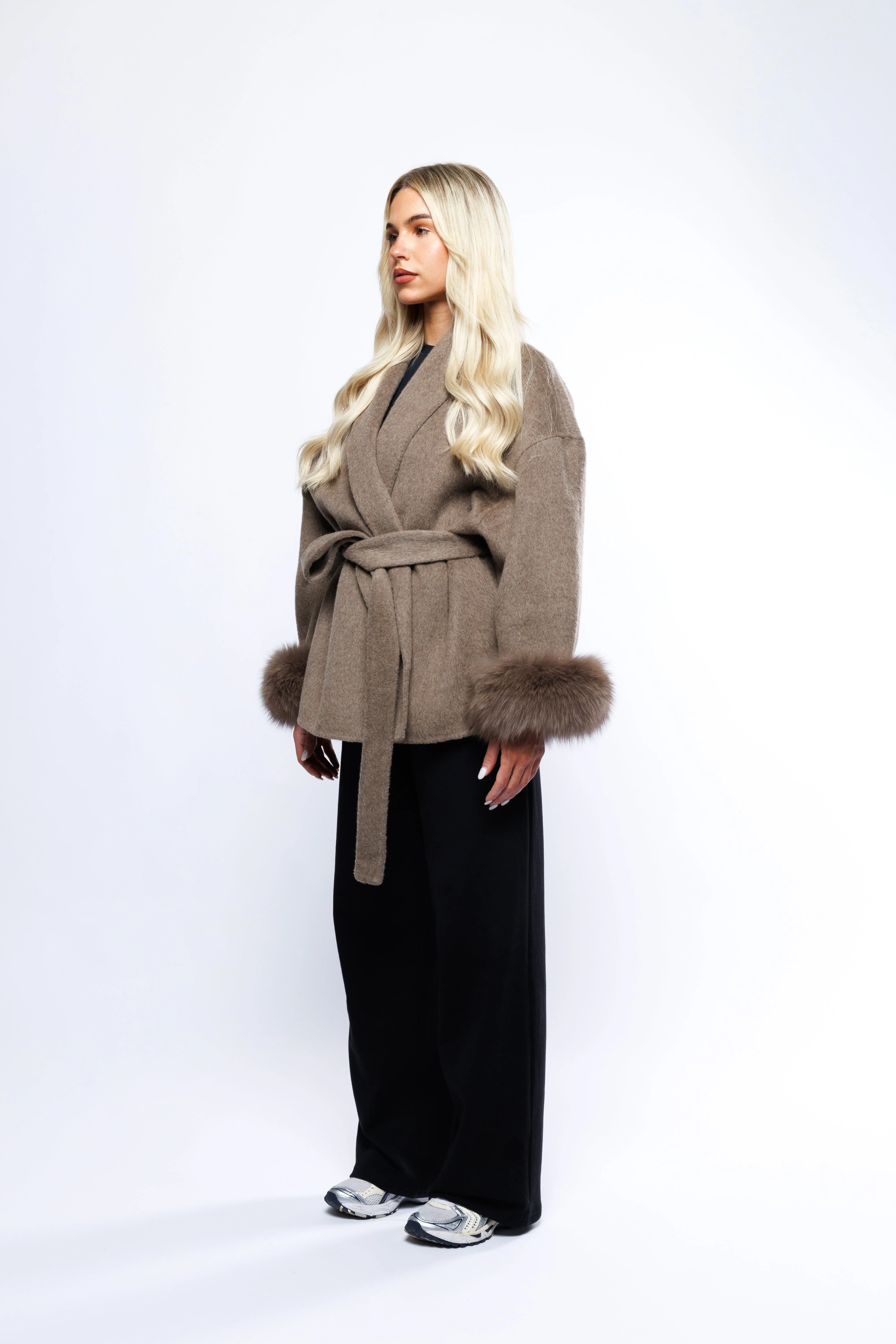 WOOL COAT WITH FUR - Image 10