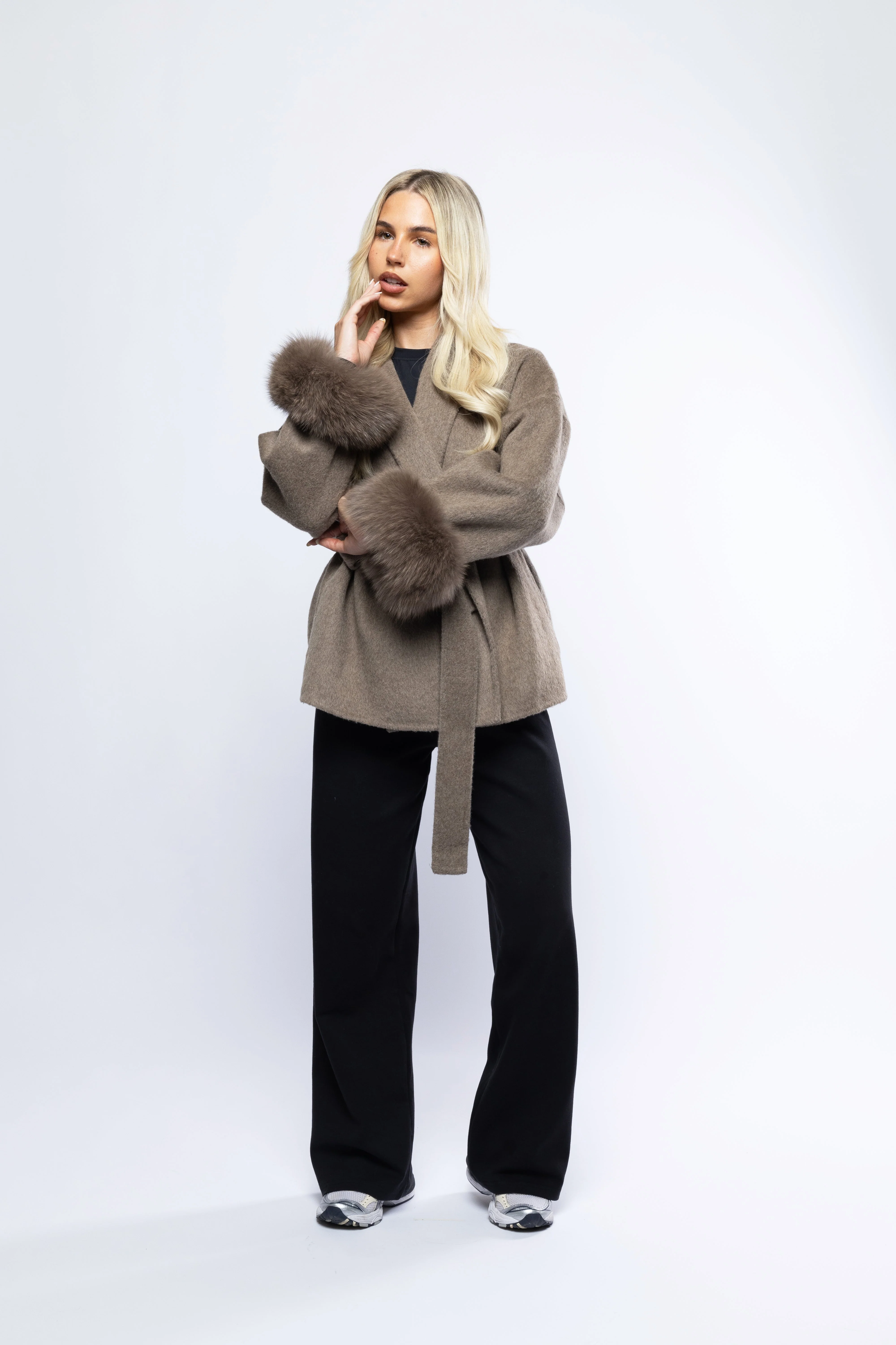 WOOL COAT WITH FUR - Image 9